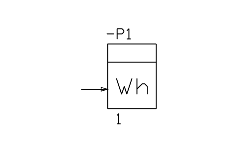 Aperçu du symbole Compteur d'énergie active asservi, bloc IEC_WH_METER_SLAVE