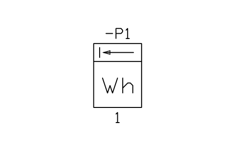 Watt-hour meter, to busbar sembolünün önizlemesi, blok IEC_WH_METER_TO_BUSBAR