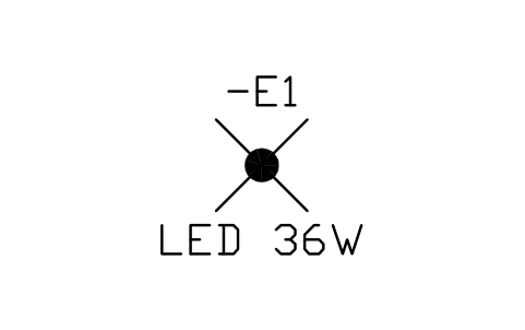 Aperçu du symbole Luminaire de secours, circuit spécial, bloc IEC_EMERGENCY_LUMINAIRE