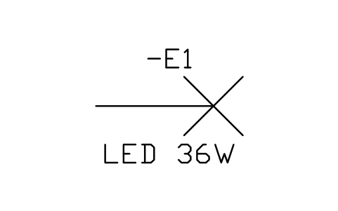Lighting outlet position sembolünün önizlemesi, blok IEC_LIGHT_OUTLET