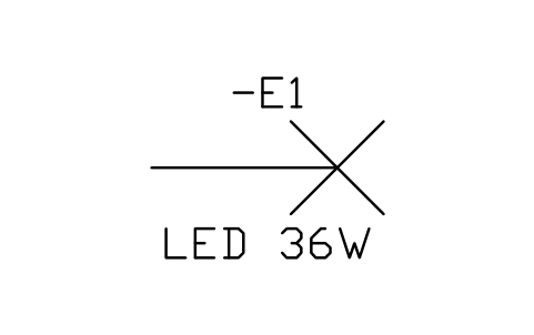 Aperçu du symbole Point d'éclairage, bloc IEC_LIGHT_OUTLET