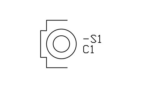 Aperçu du symbole Bouton-poussoir protégé, bloc IEC_PUSH_BUTTON_PROTECTED