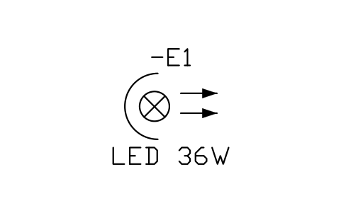 Anteprima del simbolo Faretto, blocco IEC_SPOT_LIGHT