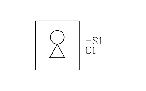 Aperçu du symbole Interrupteur à clé, bloc IEC_SWITCH_KEY