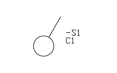 Aperçu du symbole Interrupteur, symbole général, bloc IEC_SWITCH_PLAN