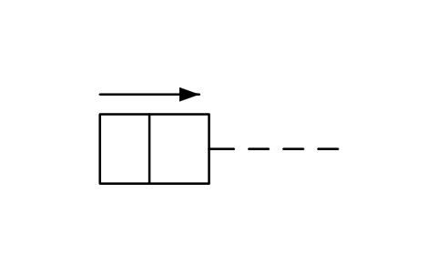 Actuator, pneumatic, single action sembolünün önizlemesi, blok IEC_ACT_PNEUMATIC_SINGLE