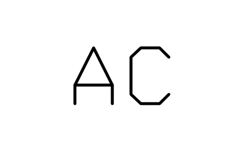 Alternating current, text form sembolünün önizlemesi, blok IEC_MARK_AC_TEXT