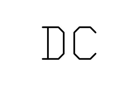 Direct current, text form sembolünün önizlemesi, blok IEC_MARK_DC_TEXT