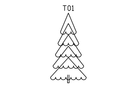 Tree, spruce, 7000 sembolünün önizlemesi, blok ENT_CONIFER_SPRUCE