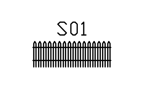 Fence, picket, 3000 long sembolünün önizlemesi, blok ENT_FENCE_PICKET