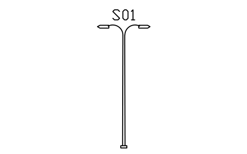 Street lamp, double arm, 6000 sembolünün önizlemesi, blok ENT_LAMP_POST_DOUBLE