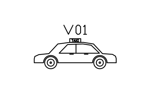 Car, taxi, side view sembolünün önizlemesi, blok ENT_TAXI_SIDE