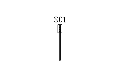 Traffic light, pole, 3500 sembolünün önizlemesi, blok ENT_TRAFFIC_LIGHT