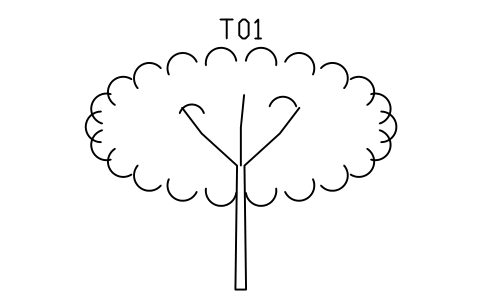 Tree, deciduous, wide, 6000 sembolünün önizlemesi, blok ENT_TREE_SPREADING