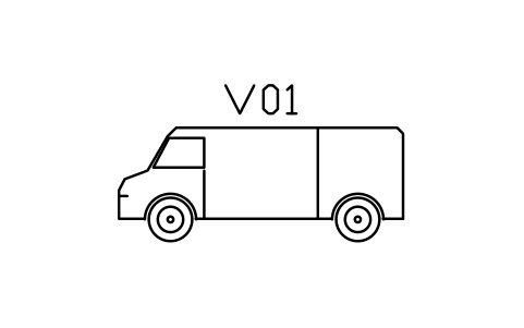 Van, panel van, side view sembolünün önizlemesi, blok ENT_VAN_SIDE