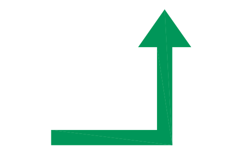 Preview of the Escape direction arrow, bend to the left symbol, block ESC_ARROW_BEND_LEFT