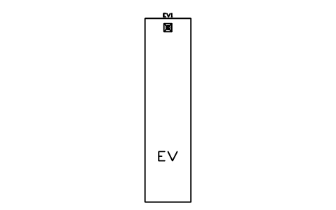 Preview of the Bus bay 3500 x 14000, overhead mast symbol, block EVC_BAY_BUS
