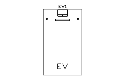 Preview of the DC bay 3500 x 6000, charger at head symbol, block EVC_BAY_DC