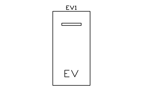 Preview of the Bay 2500 x 5000, EV marking symbol, block EVC_BAY_MARK