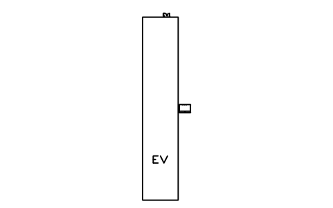 Preview of the Truck bay 3500 x 18000, side charger symbol, block EVC_BAY_TRUCK