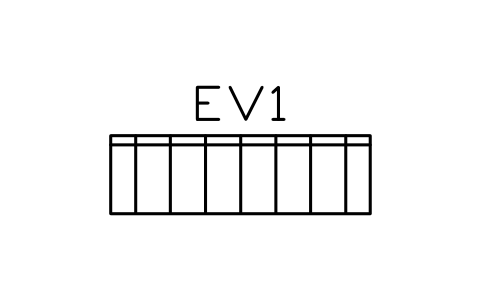 Preview of the E-bike charging rack 2000 x 600 symbol, block EVC_EBIKE_RACK