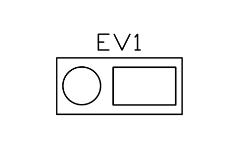 Preview of the Generator set 2000 x 900 symbol, block EVC_GENSET