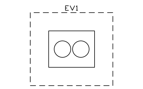 Preview of the Transformer pad 2500 x 2000 symbol, block EVC_TRANSF_PAD