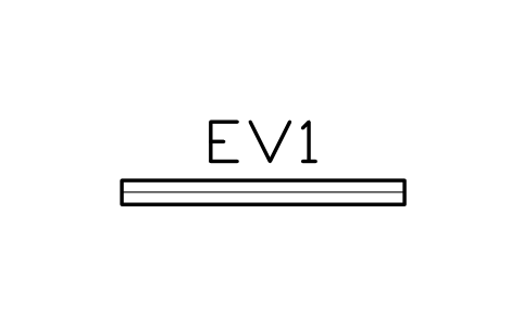 Preview of the Wheel stop 1800 x 150 symbol, block EVC_WHEELSTOP