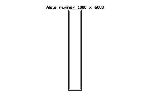 Aperçu du symbole Aisle runner 1000 x 6000, bloc EVT_AISLE_RUNNER