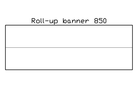 Aperçu du symbole Roll-up banner 850, bloc EVT_BANNER_STAND