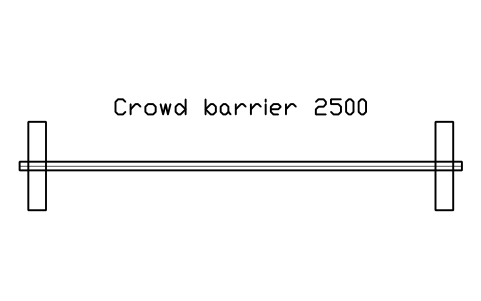 Aperçu du symbole Crowd barrier 2500, bloc EVT_BARRIER_2500