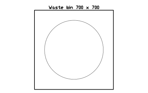 Aperçu du symbole Waste bin 700 x 700, bloc EVT_BIN_700