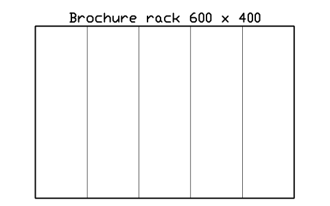 Aperçu du symbole Brochure rack 600 x 400, bloc EVT_BROCHURE_RACK