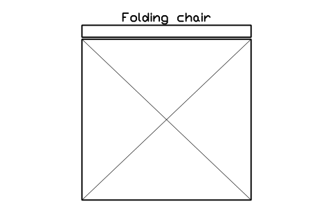 Aperçu du symbole Folding chair, bloc EVT_CHAIR_FOLDING