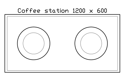 Aperçu du symbole Coffee station 1200 x 600, bloc EVT_COFFEE_STATION