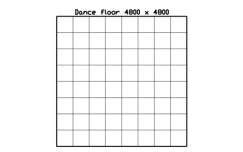 Aperçu du symbole Dance floor 4800 x 4800, bloc EVT_DANCE_FLOOR_4800