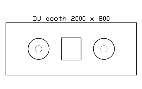 Aperçu du symbole DJ booth 2000 x 800, bloc EVT_DJ_BOOTH