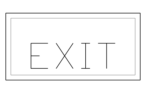 Aperçu du symbole Emergency exit marker, bloc EVT_EXIT