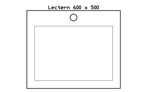 Aperçu du symbole Lectern 600 x 500, bloc EVT_LECTERN