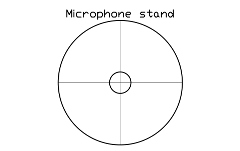 Aperçu du symbole Microphone stand, bloc EVT_MIC_STAND