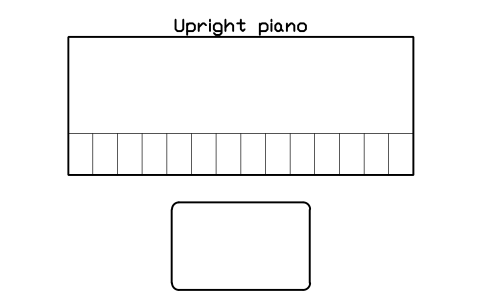 Aperçu du symbole Upright piano, bloc EVT_PIANO_UPRIGHT