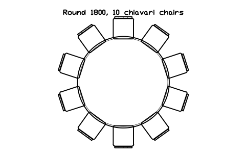 Aperçu du symbole Round 1800, 10 chiavari chairs, bloc EVT_ROUND_1800_10_CHIAVARI