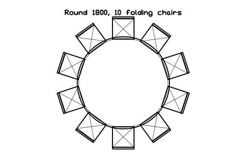 Aperçu du symbole Round 1800, 10 folding chairs, bloc EVT_ROUND_1800_10_FOLDING