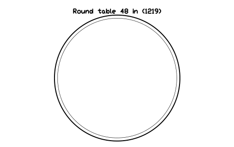 Aperçu du symbole Round table 48 in (1219), bloc EVT_ROUND_48IN