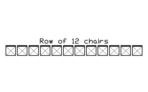 Aperçu du symbole Row of 12 chairs, bloc EVT_ROW_12