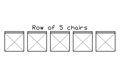 Aperçu du symbole Row of 5 chairs, bloc EVT_ROW_5