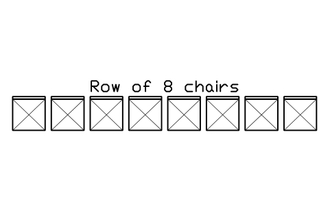 Aperçu du symbole Row of 8 chairs, bloc EVT_ROW_8