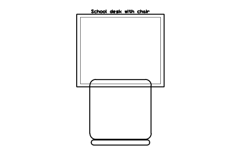 Aperçu du symbole School desk with chair, bloc EVT_SCHOOL_DESK
