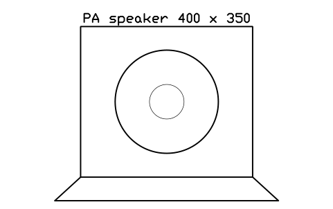 Aperçu du symbole PA speaker 400 x 350, bloc EVT_SPEAKER_PA