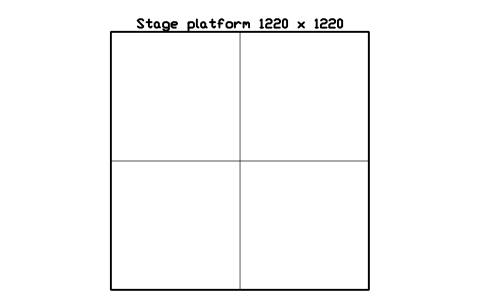 Aperçu du symbole Stage platform 1220 x 1220, bloc EVT_STAGE_1220